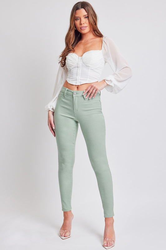 STUNNLY  YMI Jeanswear Hyperstretch Mid-Rise Skinny Jeans Jade S 