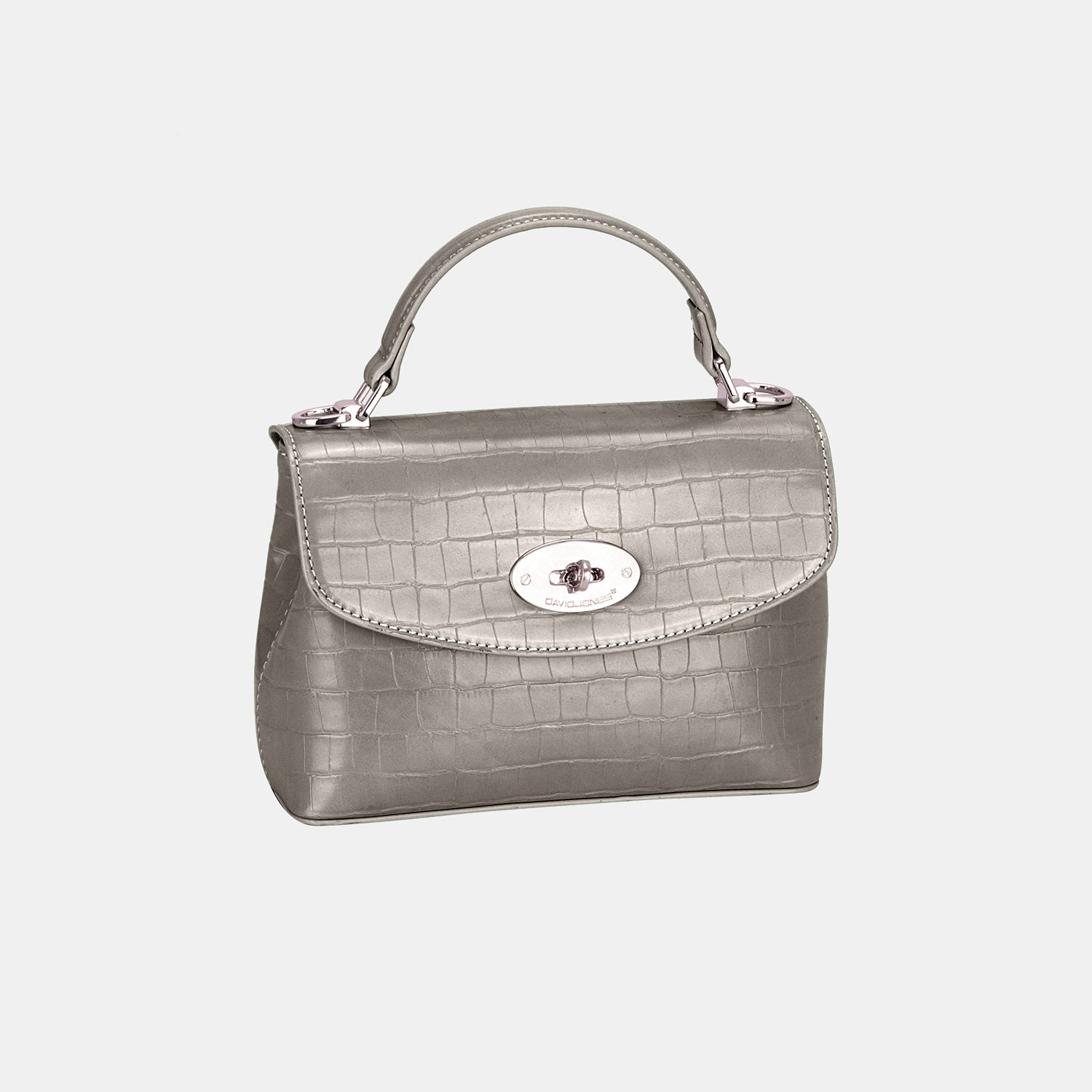 David Jones Texture PU Leather Handbag D.Silver One Size 