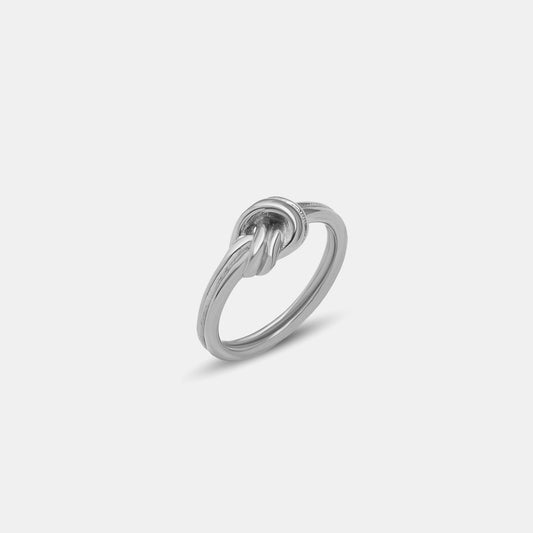 STUNNLY  Titanium Steel Knot Ring Silver 6 