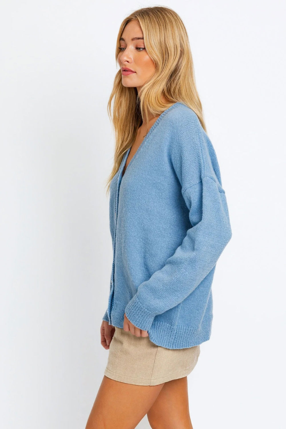 STUNNLY  Tasha Apparel Long Sleeve V-Neck Sweater Cardigan   