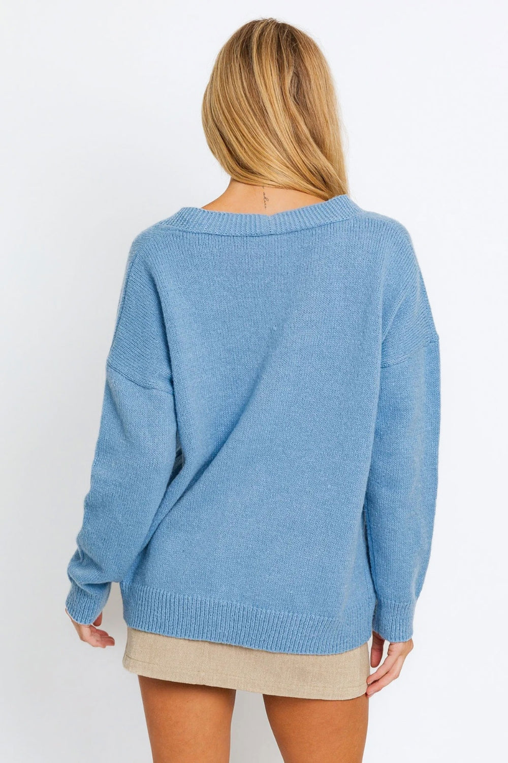 STUNNLY  Tasha Apparel Long Sleeve V-Neck Sweater Cardigan   