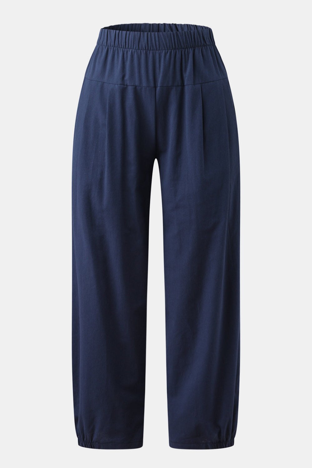 STUNNLY  Full Size Elastic Waist Cropped Pants   
