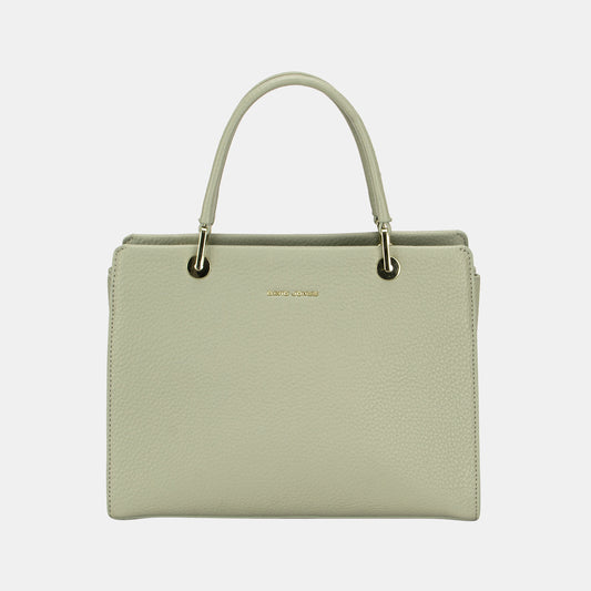 STUNNLY  David Jones PU Leather Medium Handbag Greyish Green One Size 