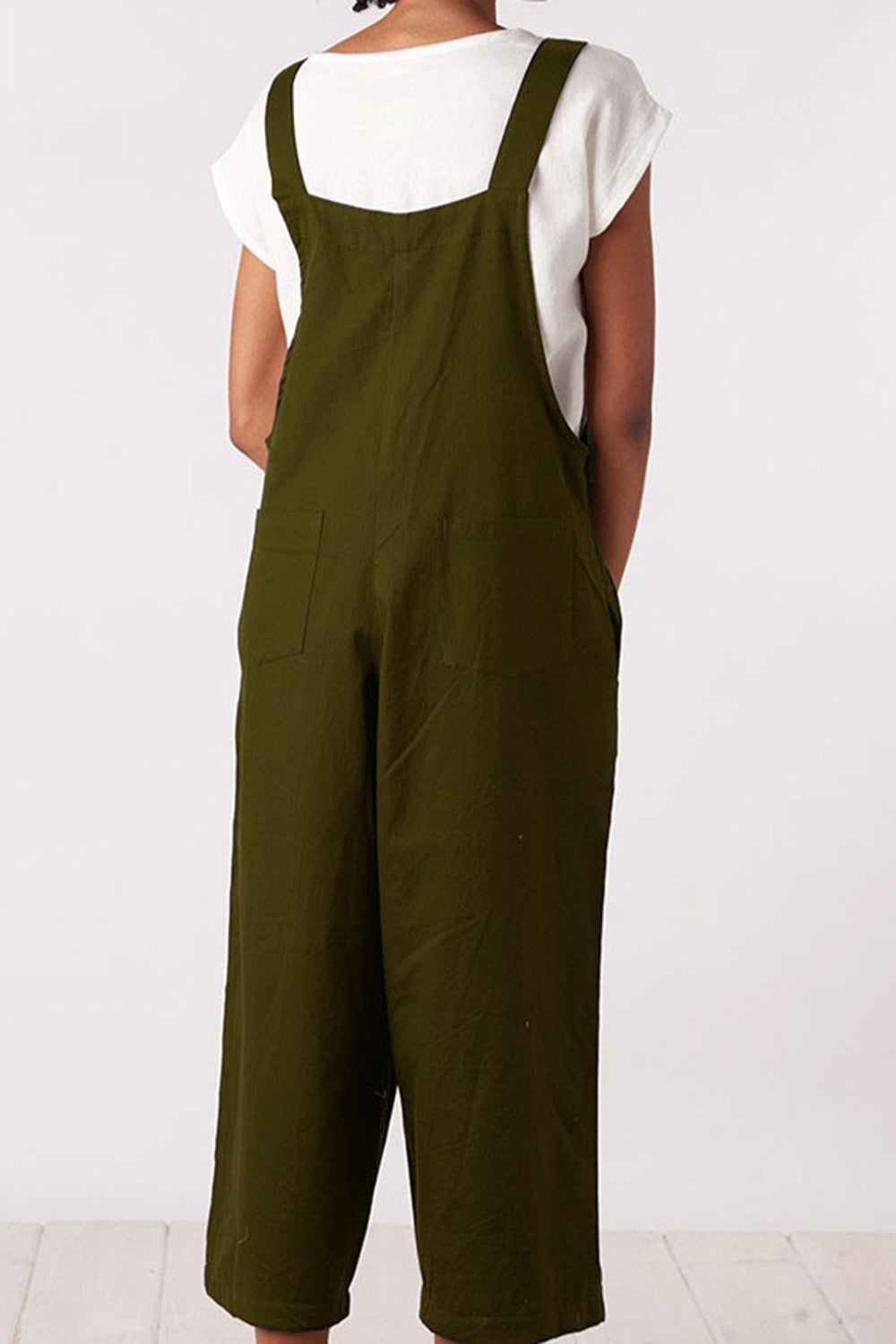STUNNLY  Full Size Square Neck Wide Strap Jumpsuit   