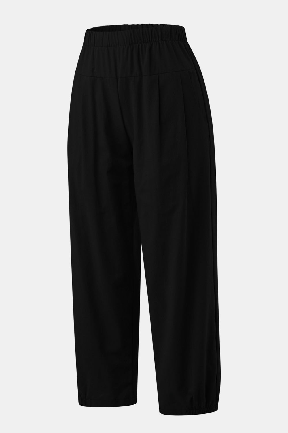 STUNNLY  Full Size Elastic Waist Cropped Pants   