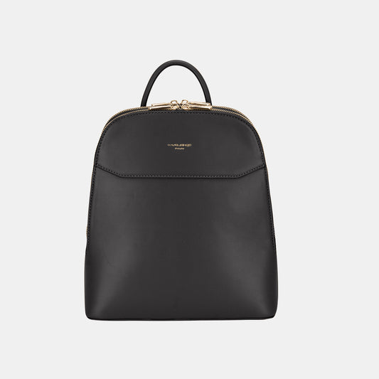 David Jones PU Leather Adjustable Straps Backpack Bag Black One Size 