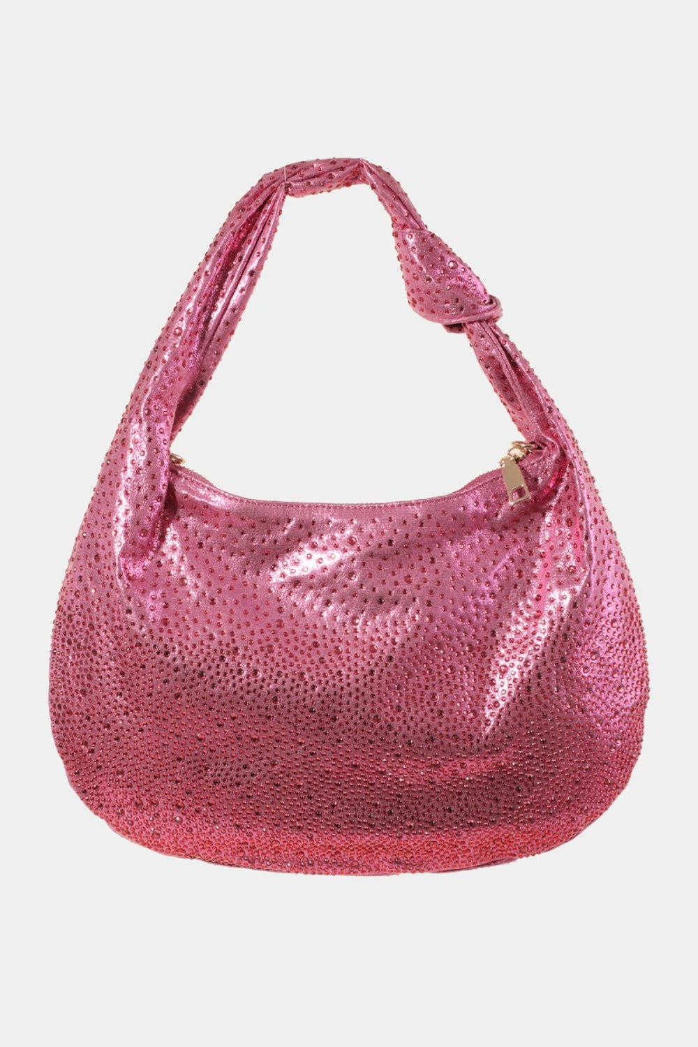 Fame Rhinestone Studded Handbag Fuchsia One Size 