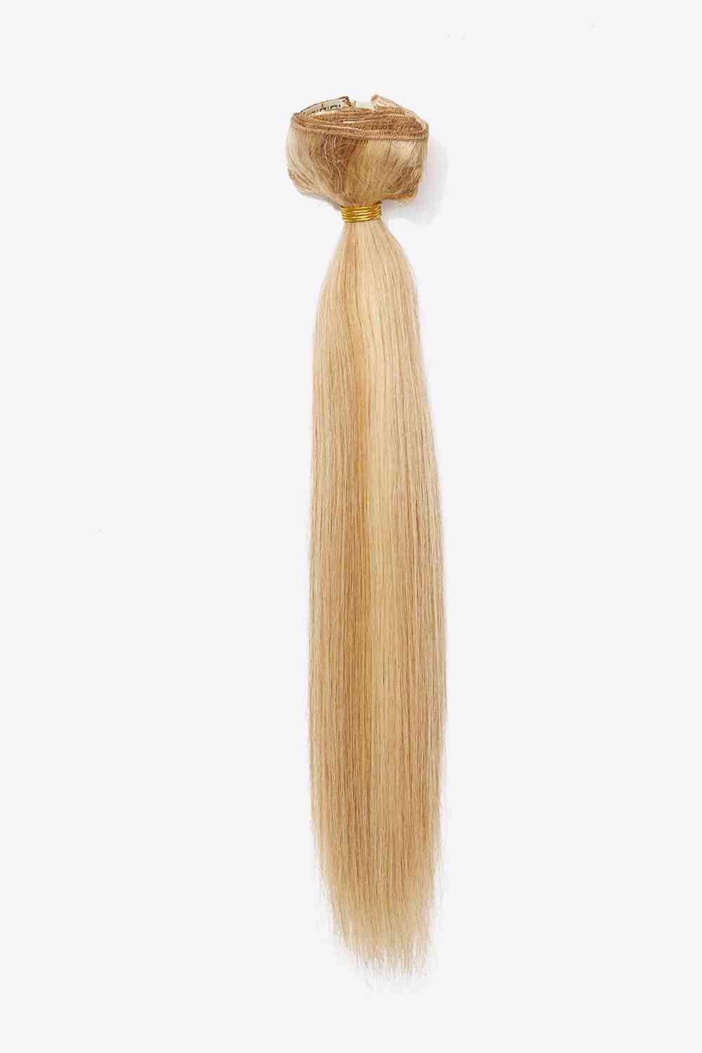 18" 100g #27/613 Clip-in Hair Extensions Human Virgin Hair Blonde Highlights One Size 