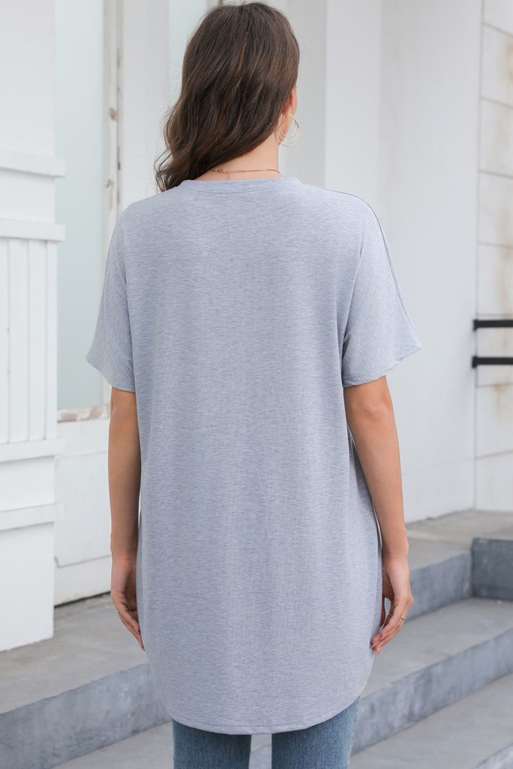 STUNNLY  Round Neck Short Sleeve T-Shirt   