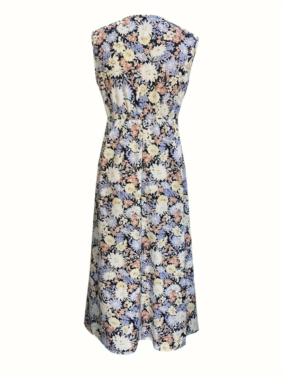 Floral Sleeveless Midi Dress   