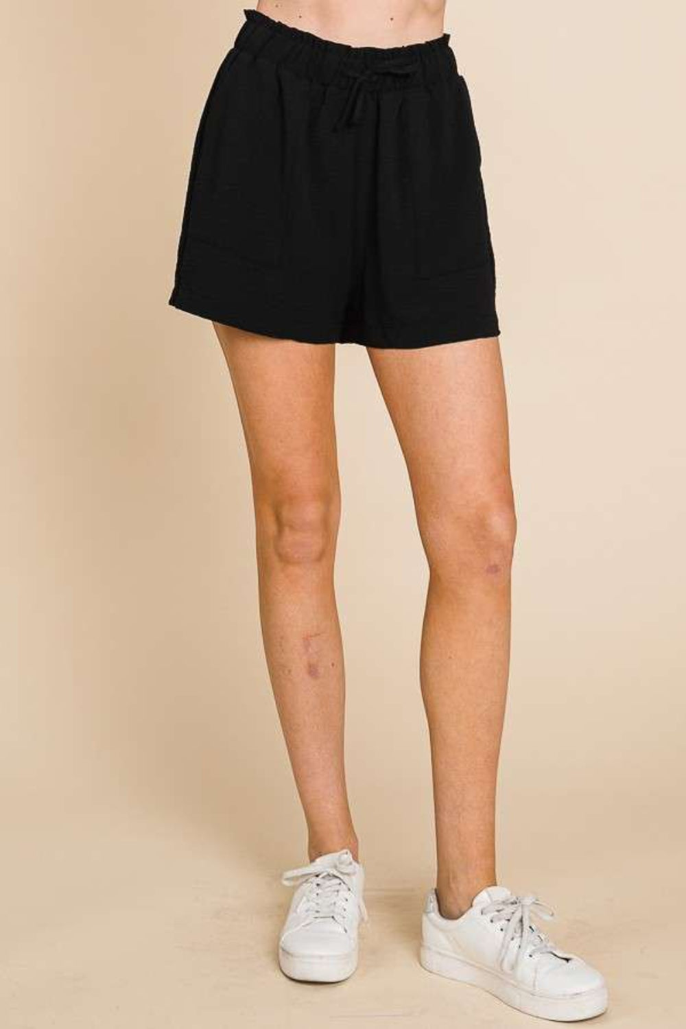 STUNNLY  Culture Code High Waist Paper bag Shorts   