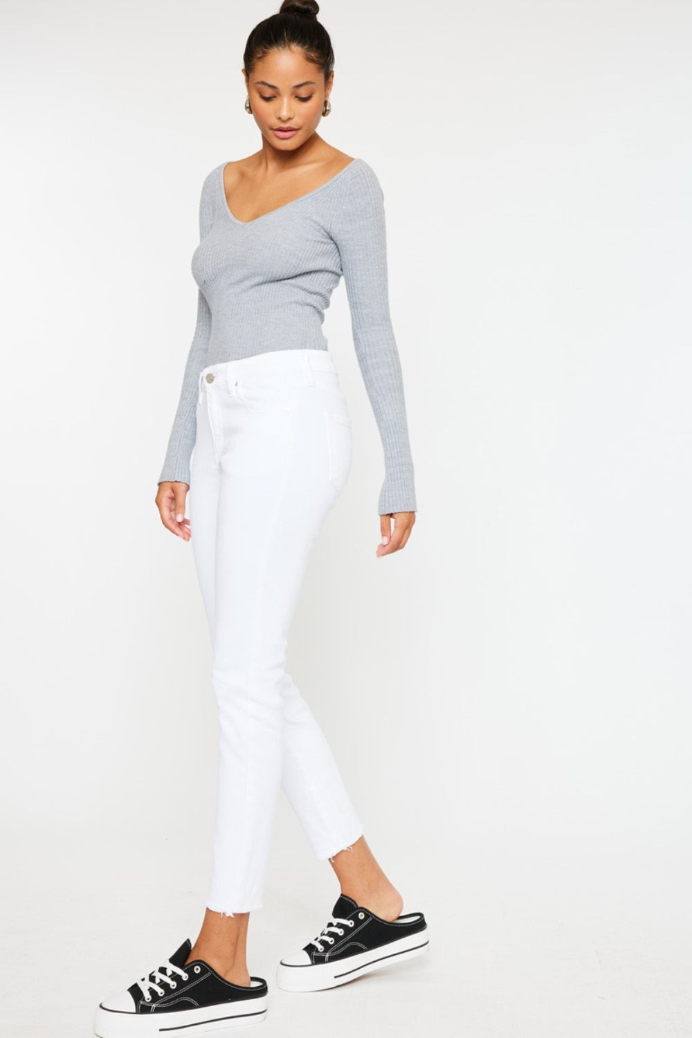 STUNNLY  Kancan Mid Rise Ankle Skinny Jeans   