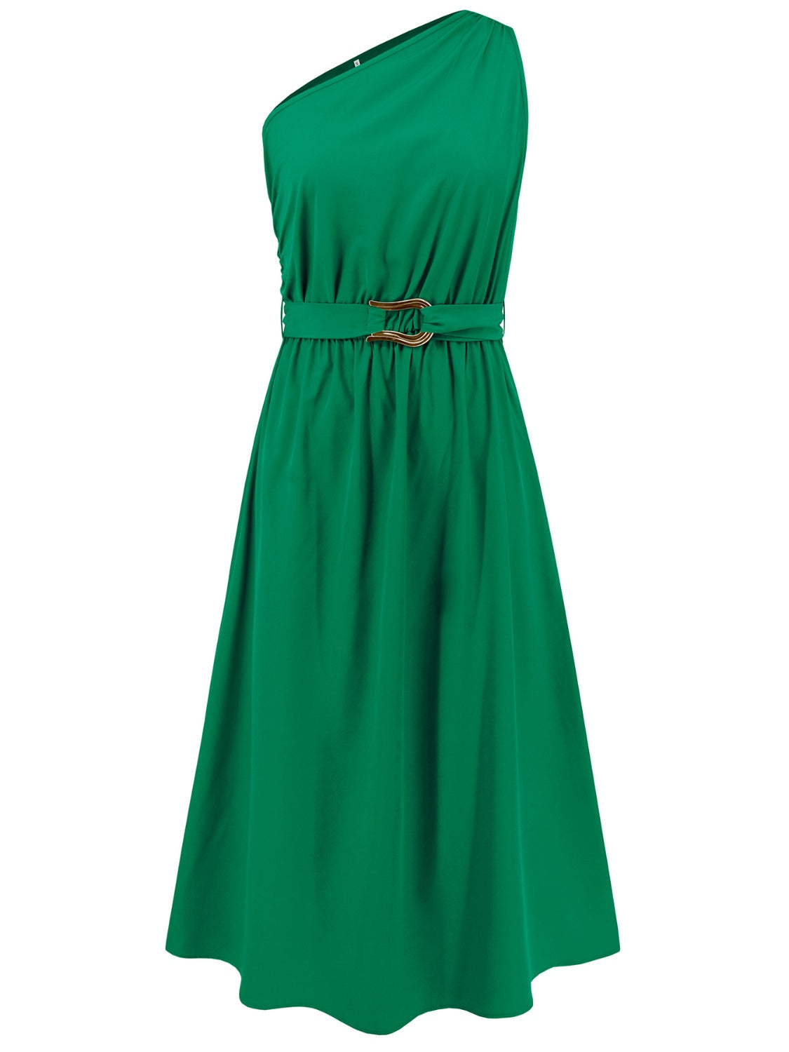 Single Shoulder Midi Dress   