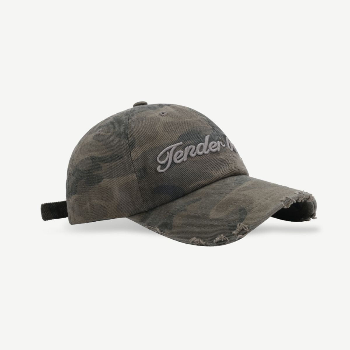 Letter Graphic Camouflage Cotton Hat   