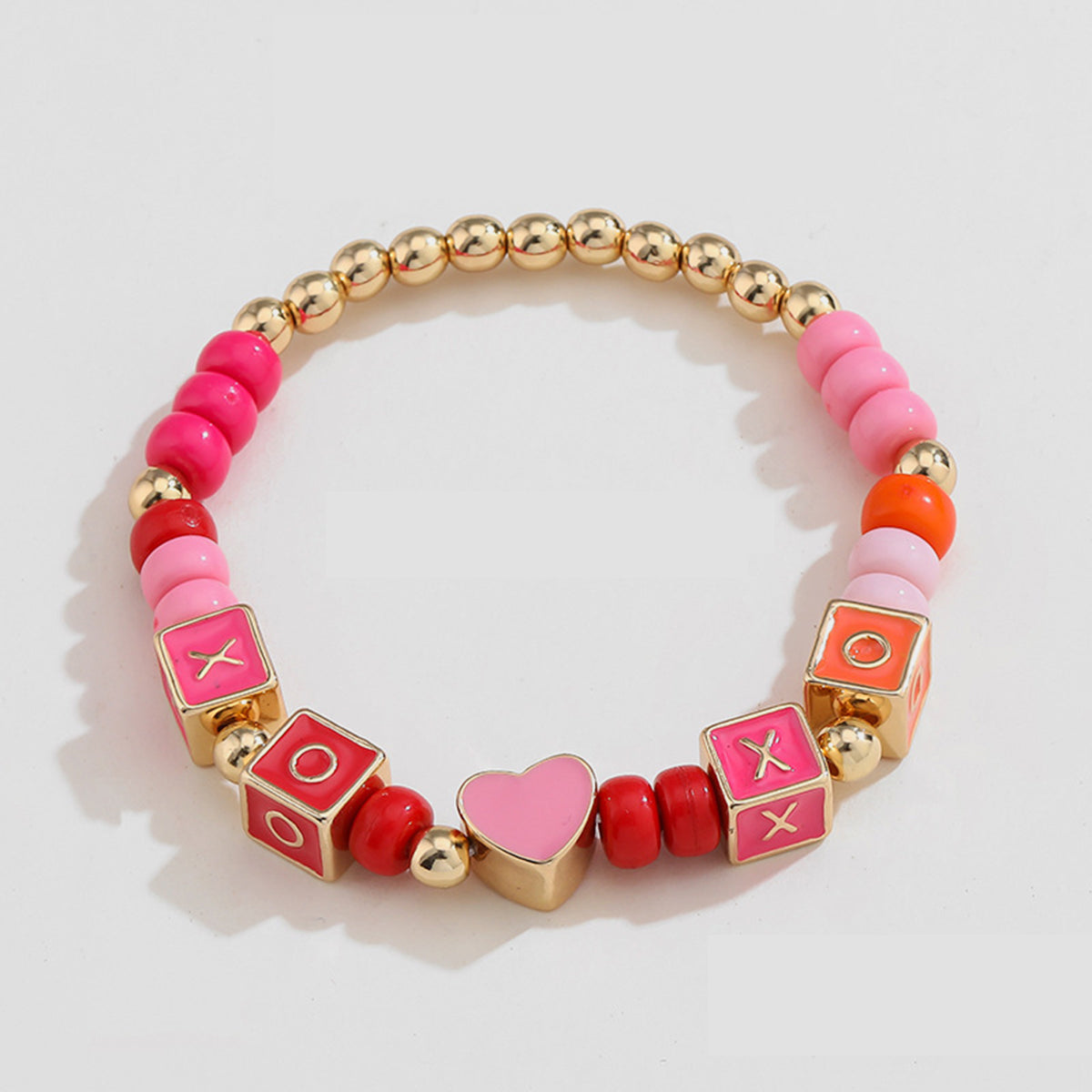 STUNNLY  Acrylic Geometric Bead Bracelet   