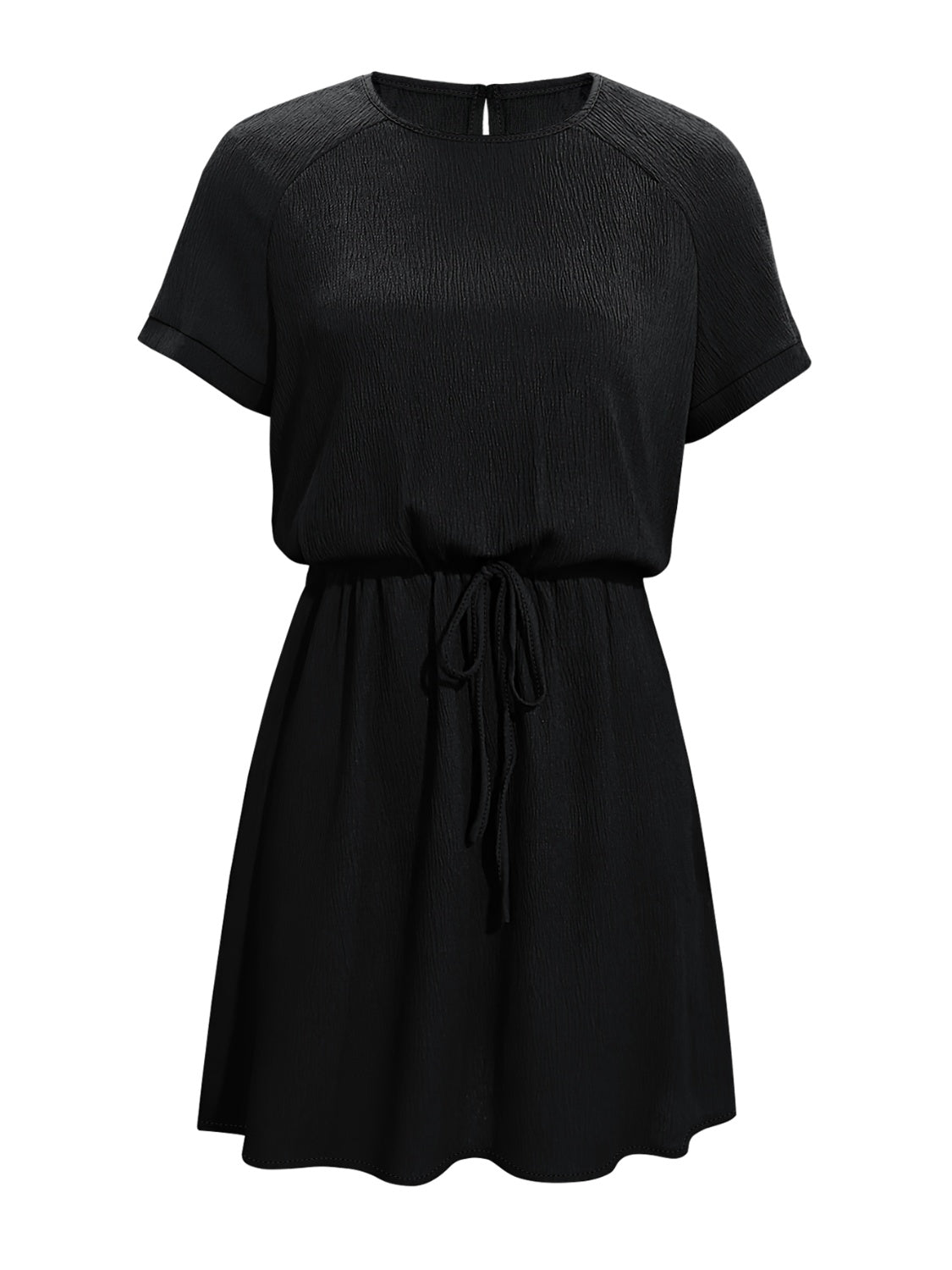 Round Neck Short Sleeve Dress   