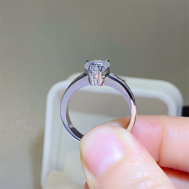 STUNNLY  3 Carat Moissanite 925 Sterling Silver Ring   