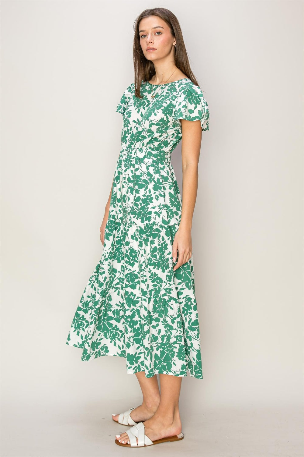 HYFVE Floral Cutout Midi Dress   