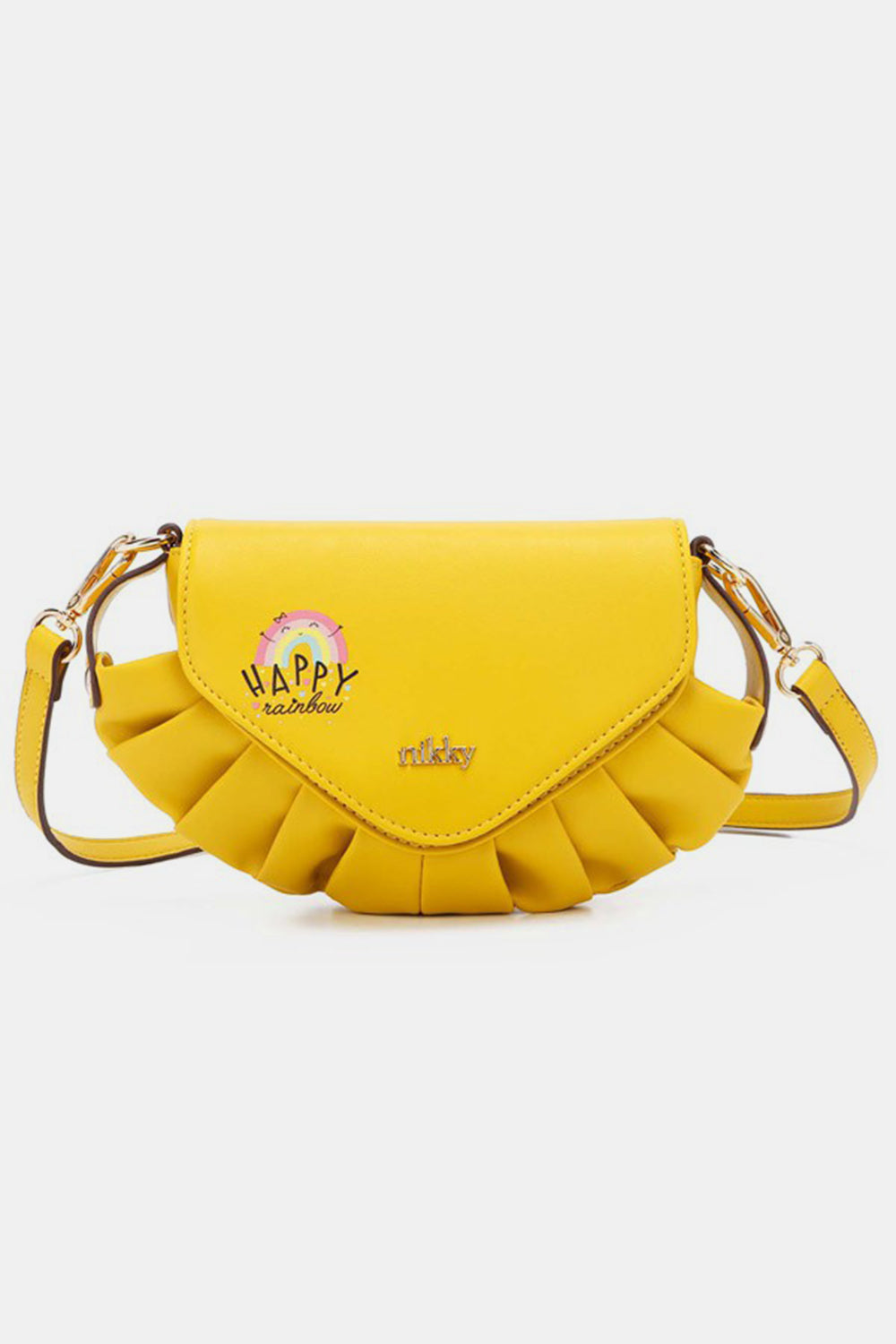 Nicole Lee USA Graphic Crossbody Bag Yellow One Size 