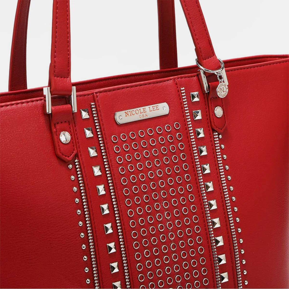 Nicole Lee USA Studded Decor Tote Bag   