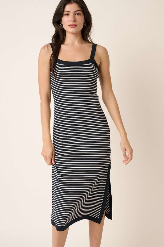 Mittoshop Contrast Striped Midi Cami Dress Striped S 