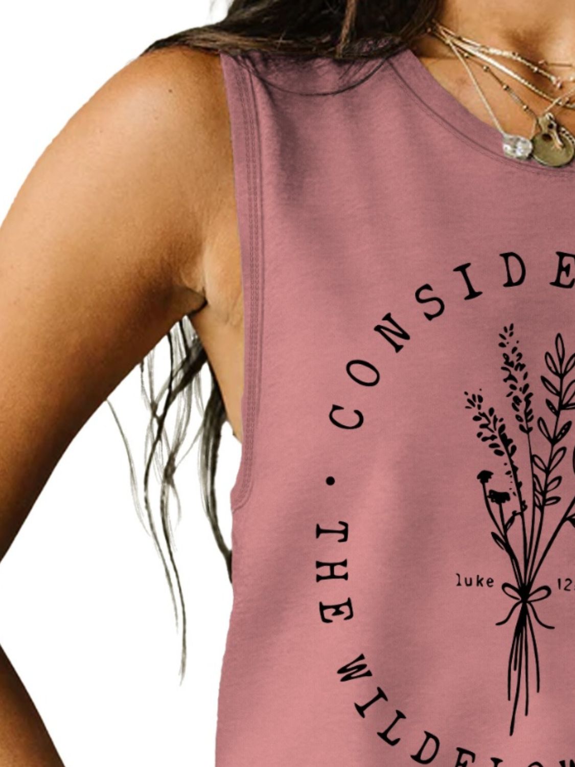 STUNNLY  Graphic Round Neck Tank   