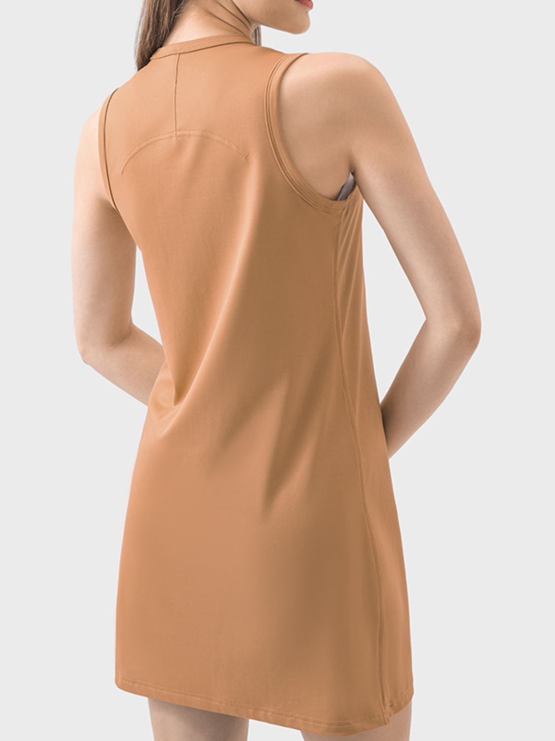 Round Neck Sleeveless Active Dress   