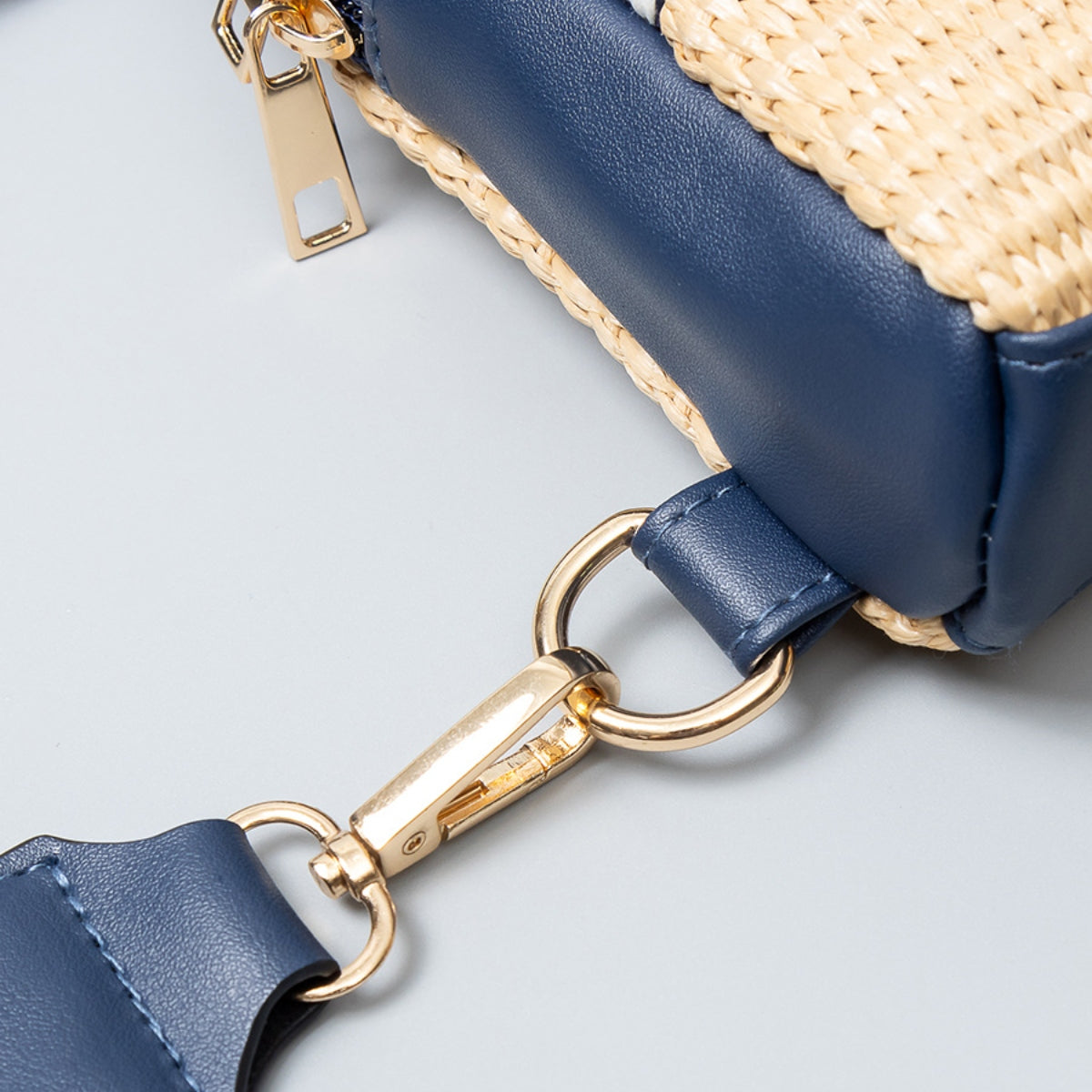 Straw Braided Crossbody Bag   