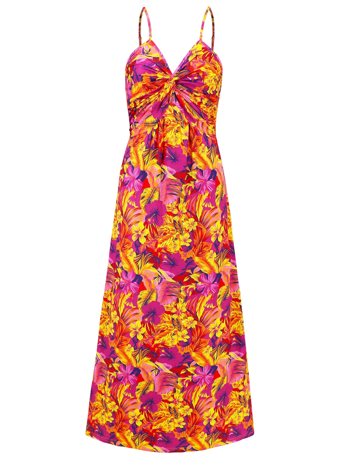 Twisted Printed V-Neck Cami Dress   