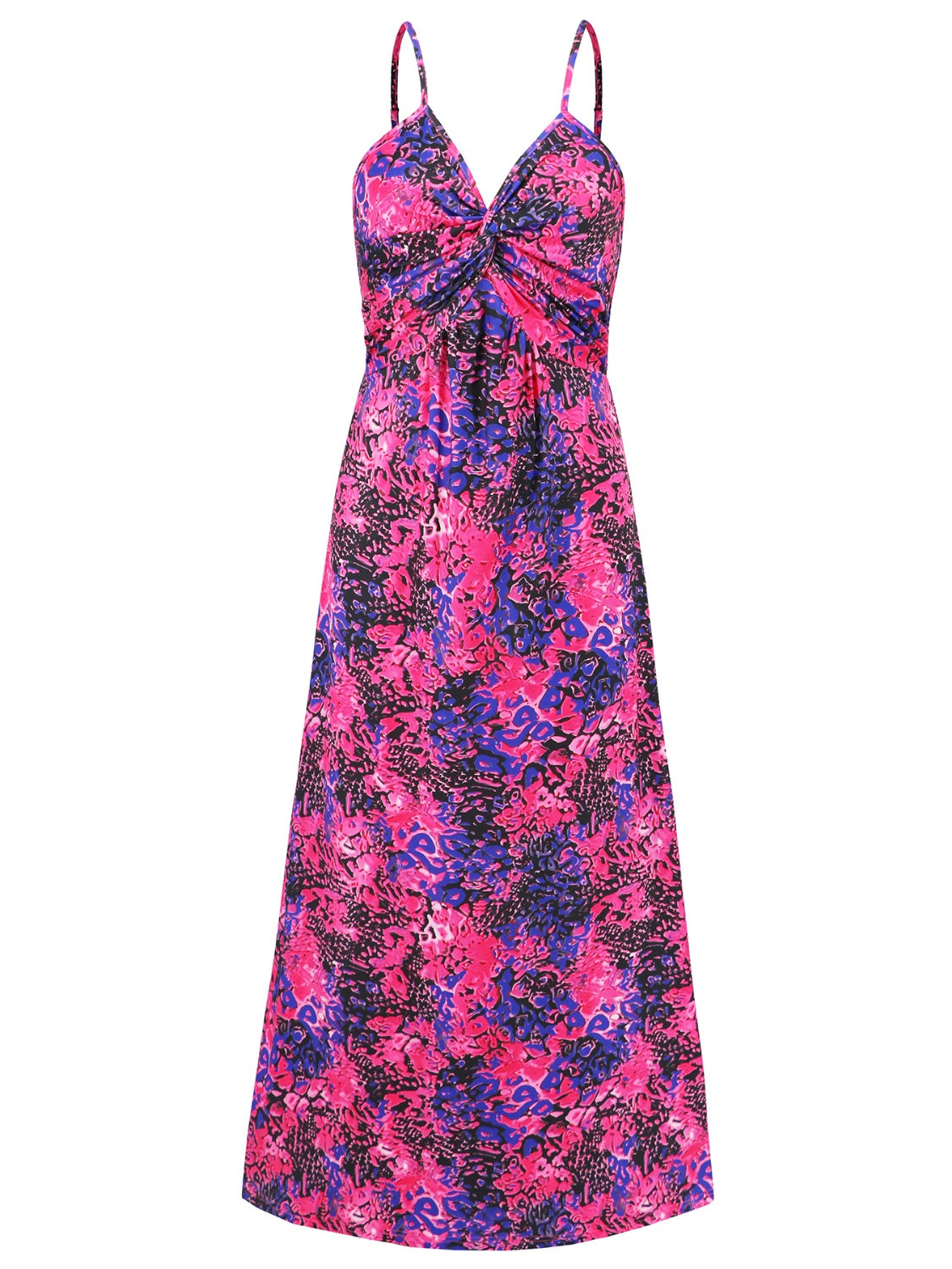 Twisted Printed V-Neck Cami Dress   