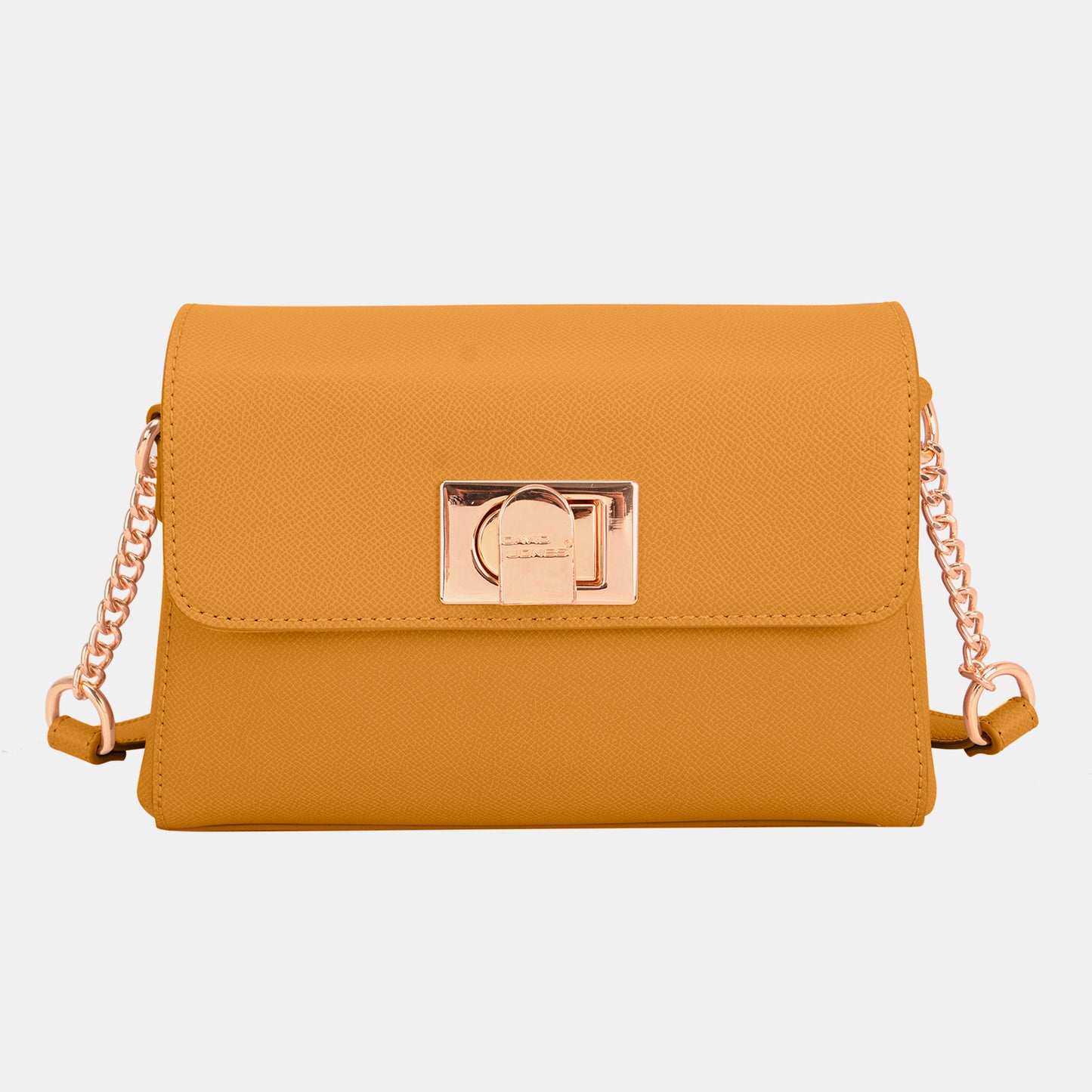 STUNNLY  David Jones PU Leather Crossbody Bag Mustard One Size 