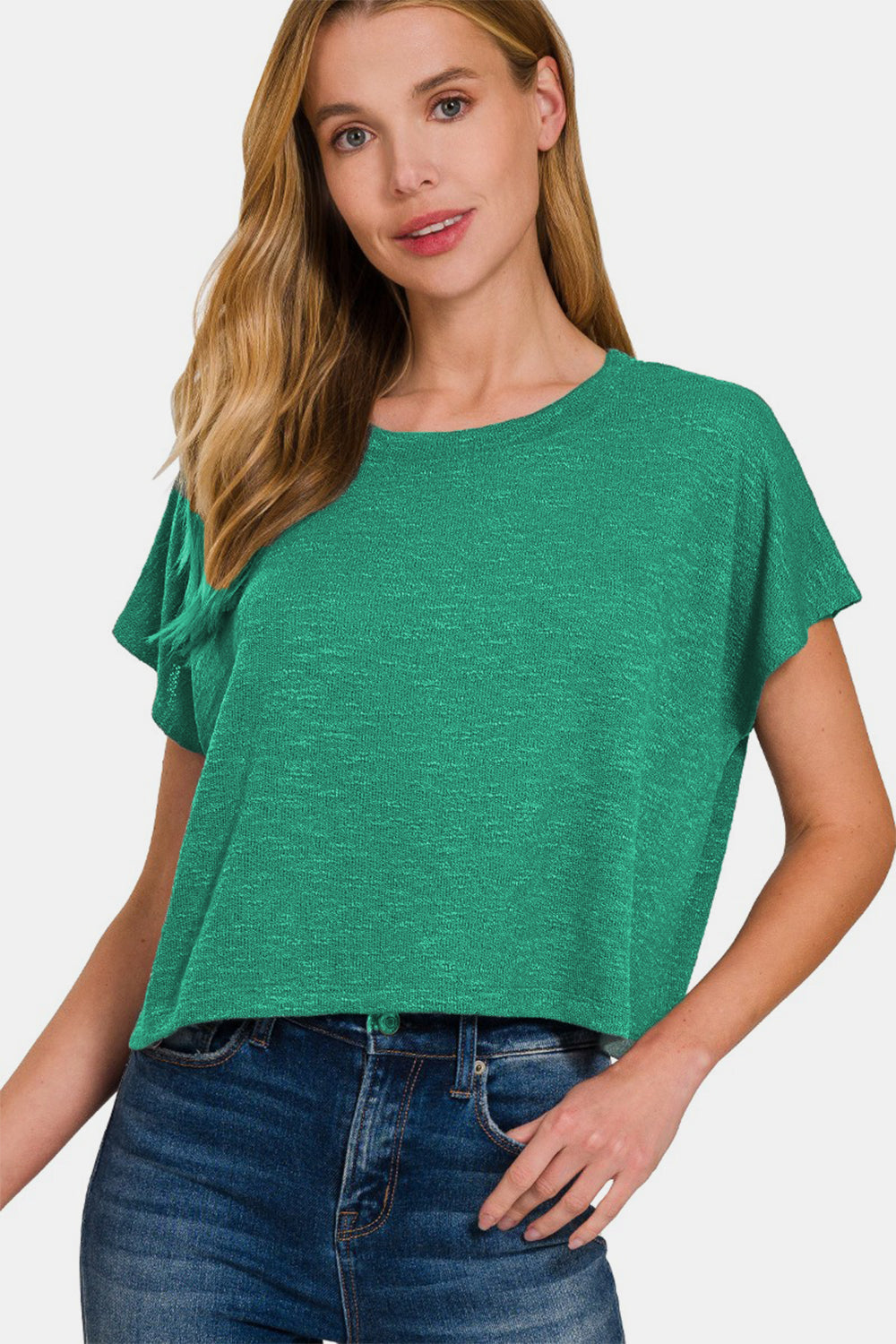 Zenana Round Neck Short Sleeve T-Shirt   