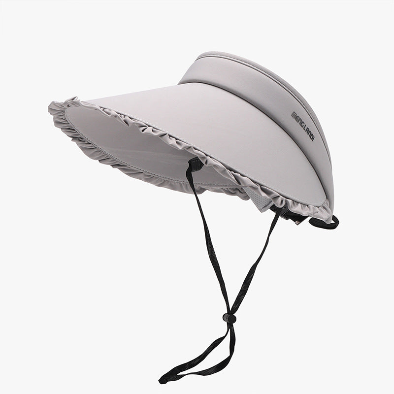 Frill Adjustable Ice Silk Sun Hat   