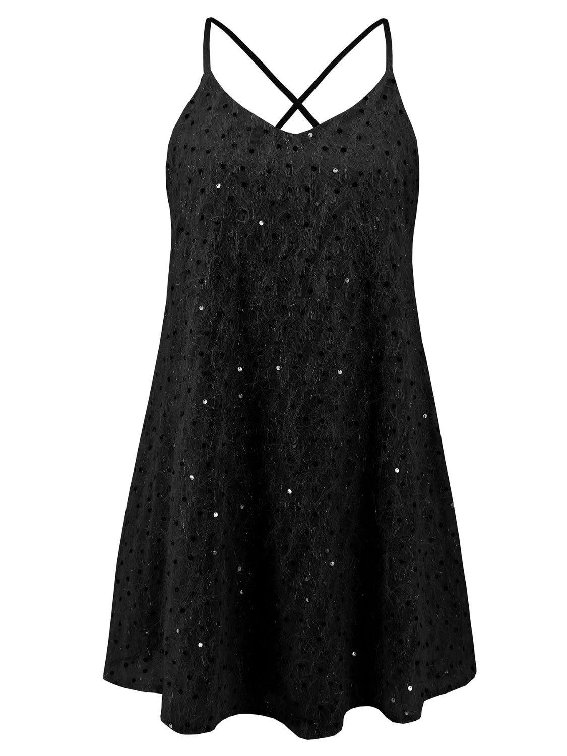 Sequin V-Neck Mini Cami Dress   