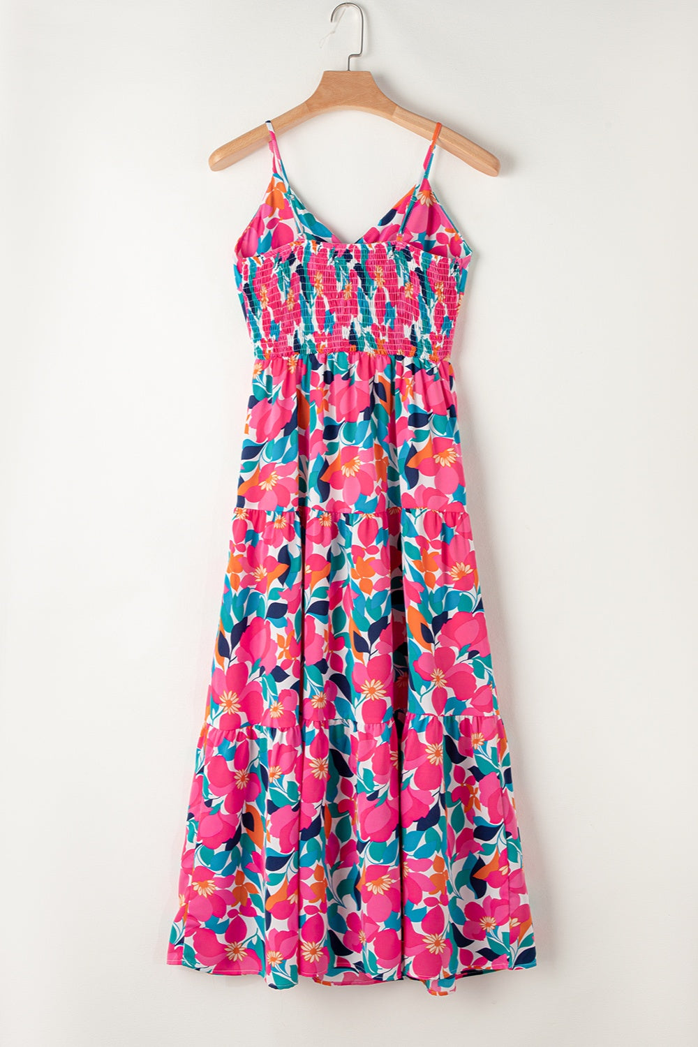 Printed V-Neck Maxi Cami Dress   