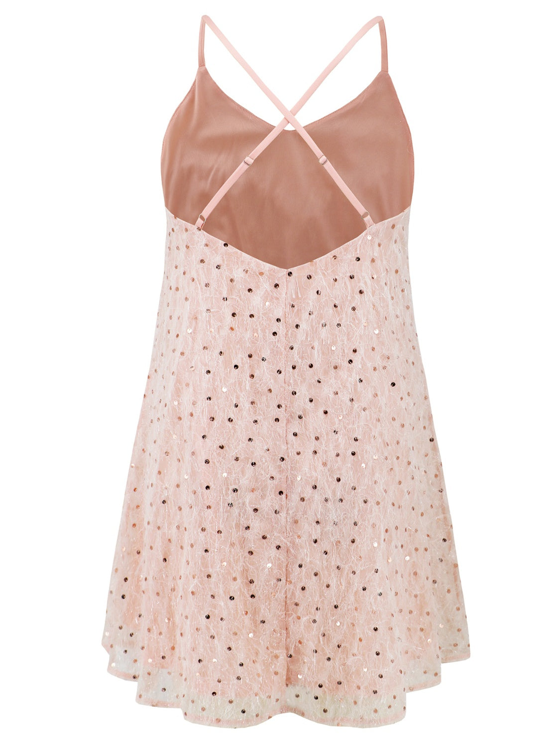 Sequin V-Neck Mini Cami Dress   