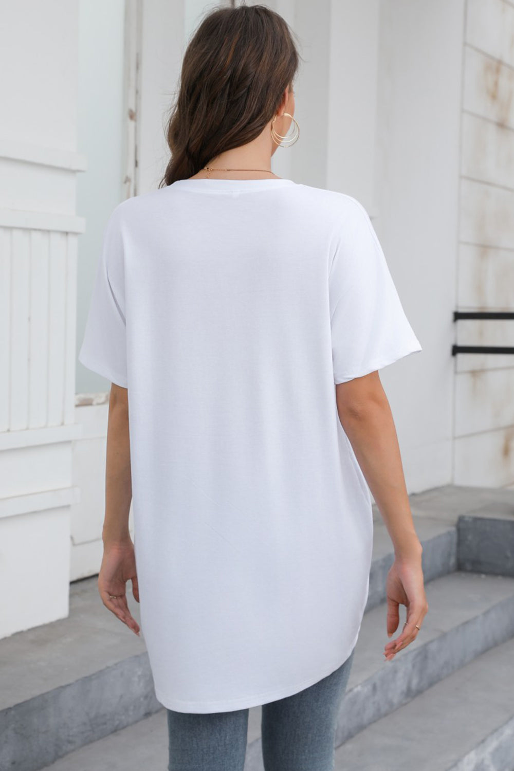 STUNNLY  Round Neck Short Sleeve T-Shirt   