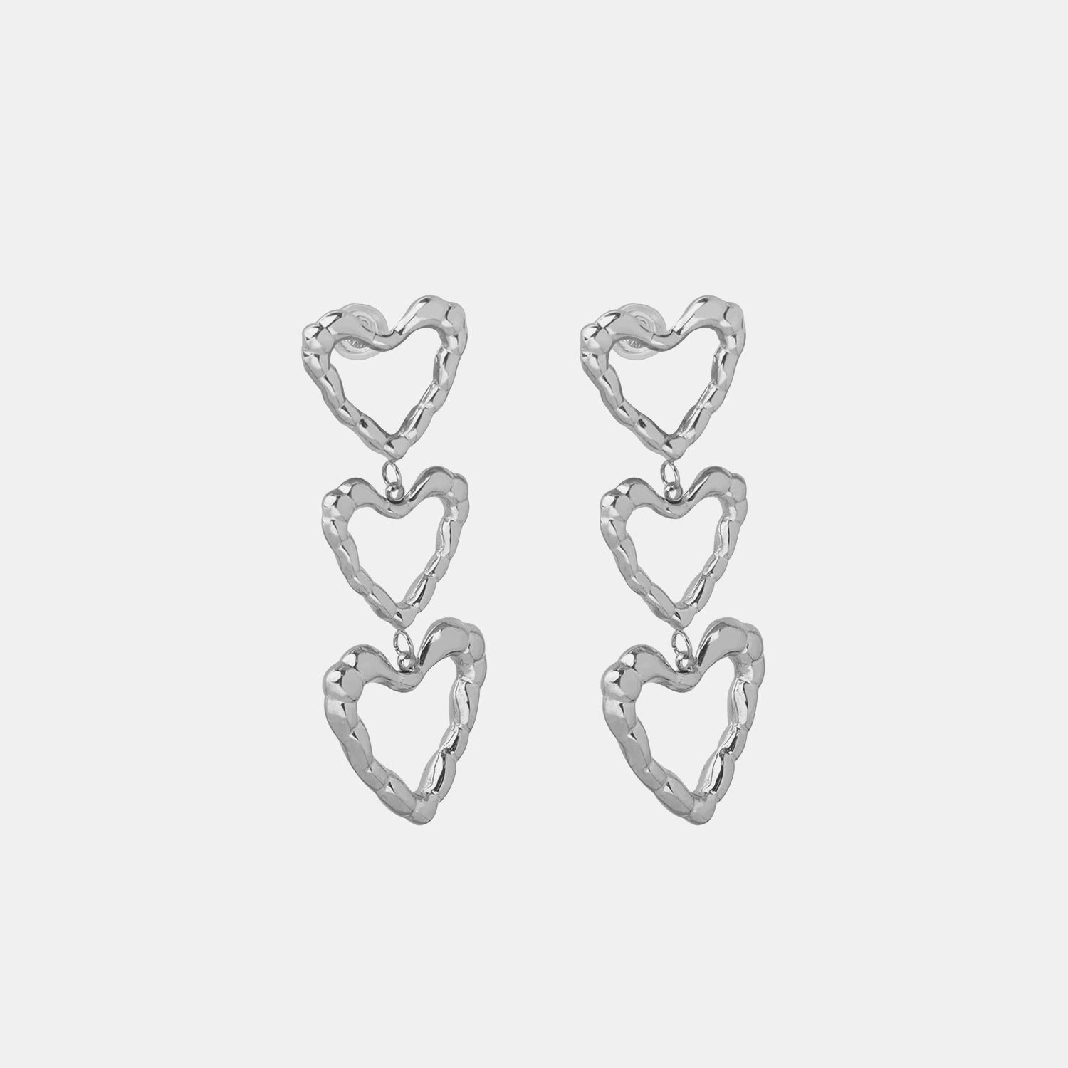 STUNNLY  Titanium Steel Heart Earrings   