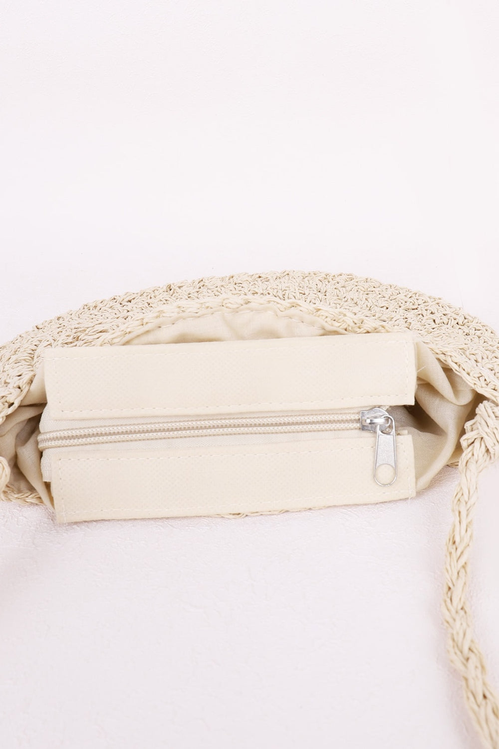 Tassel Straw Braided Strap Shoulder Bag   