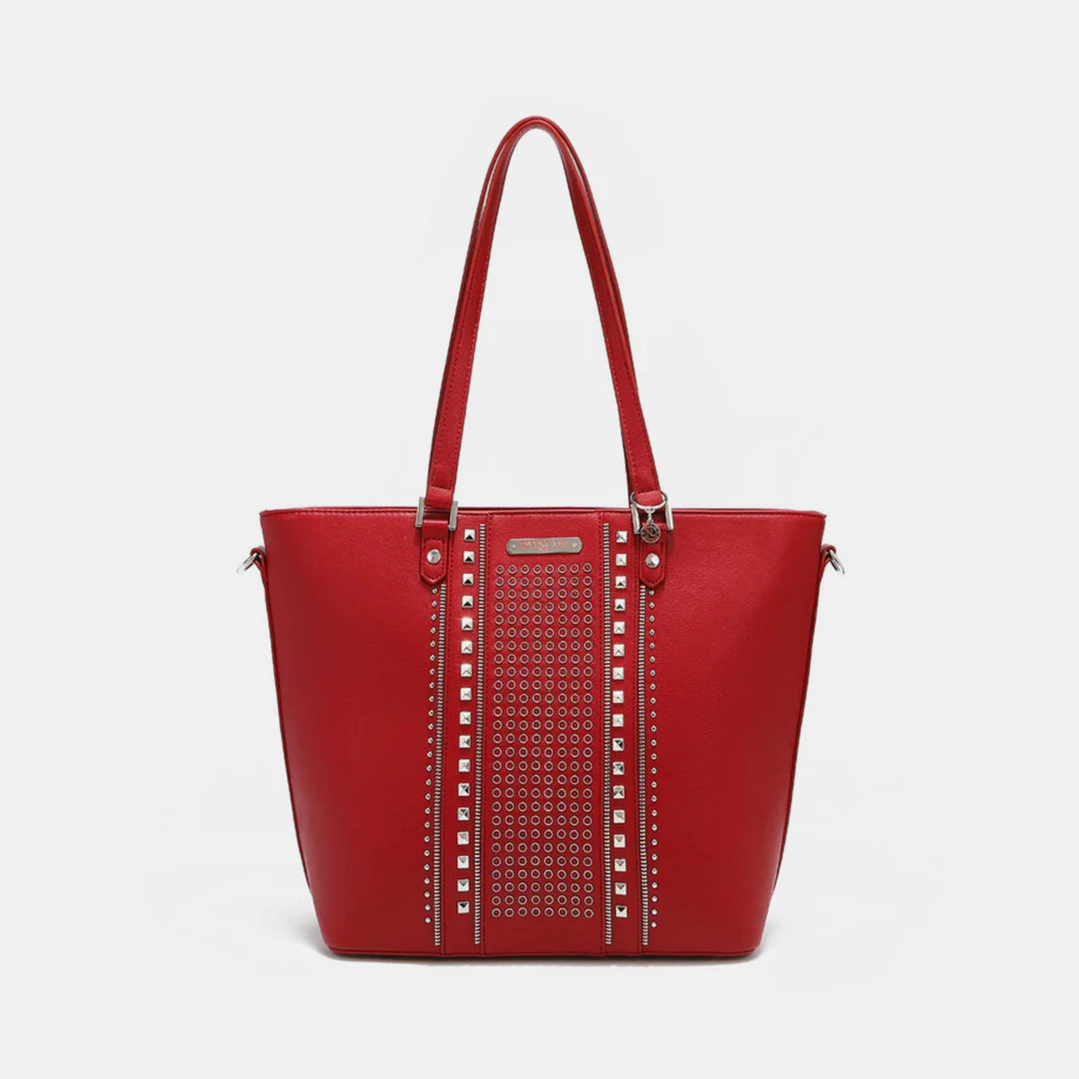 Nicole Lee USA Studded Decor Tote Bag Red One Size 