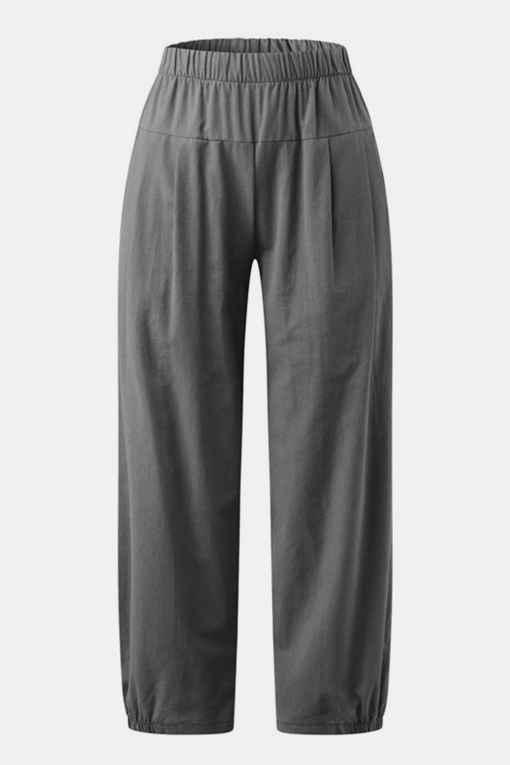 STUNNLY  Full Size Elastic Waist Cropped Pants   