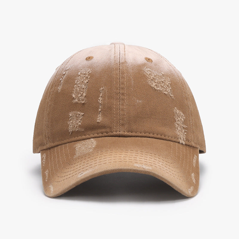 STUNNLY  Adjustable Cotton Baseball Hat Camel One Size 