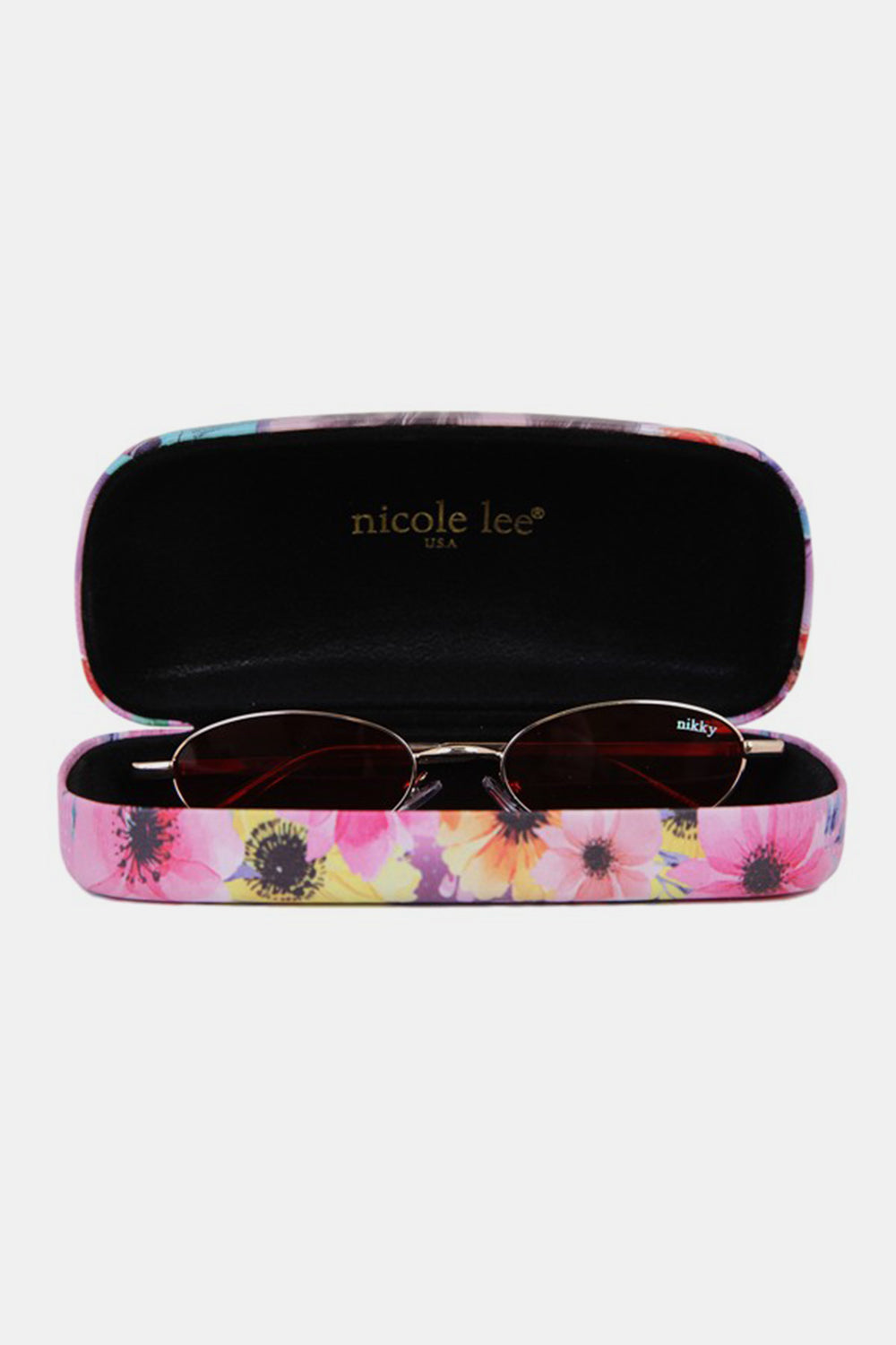 Nicole Lee USA Metal Frame Finley Oval Sunglasses   