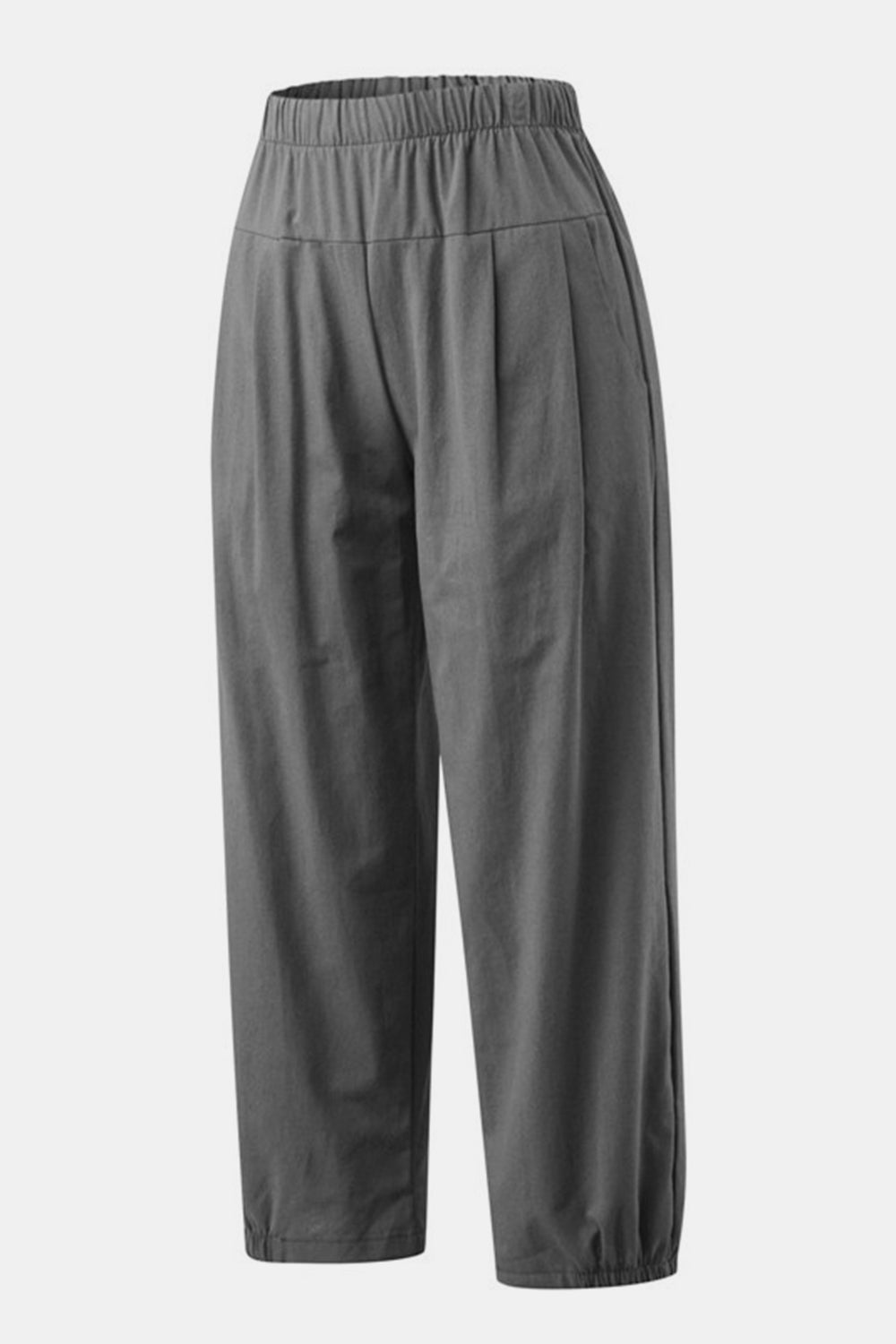 STUNNLY  Full Size Elastic Waist Cropped Pants   