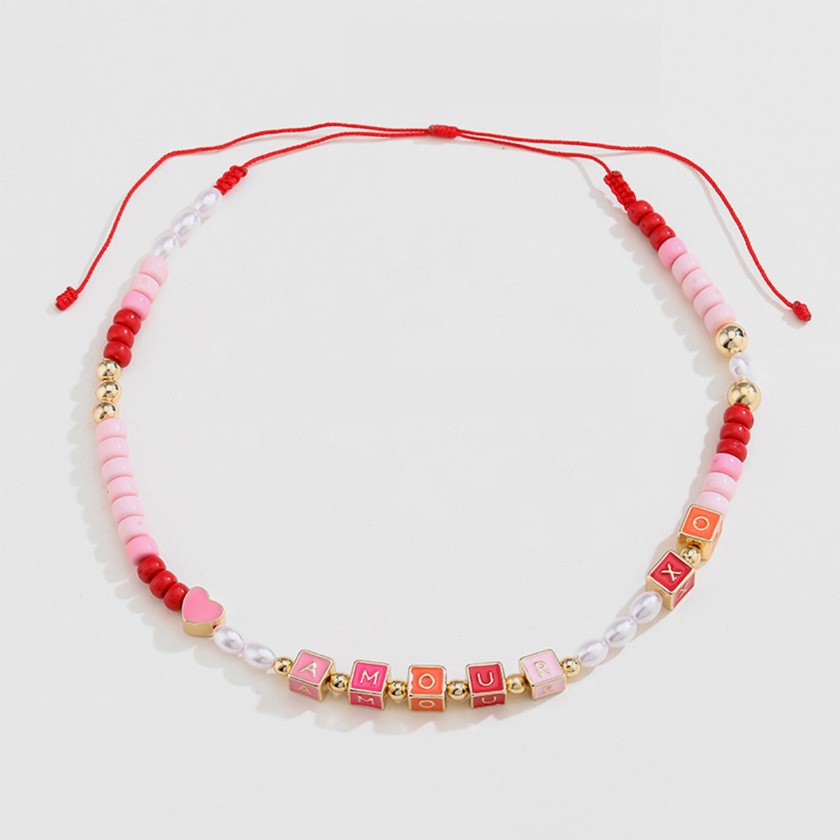 STUNNLY  Acrylic Geometric Bead Necklace   