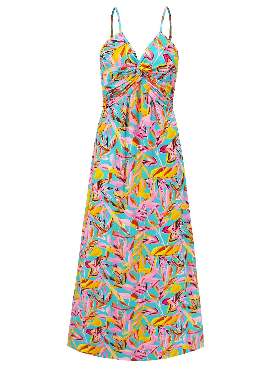 Twisted Printed V-Neck Cami Dress   