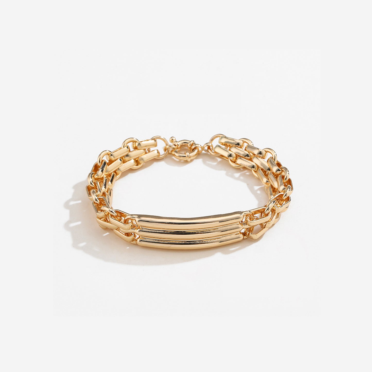 STUNNLY  Gold-Plated Alloy Chain Bracelet   