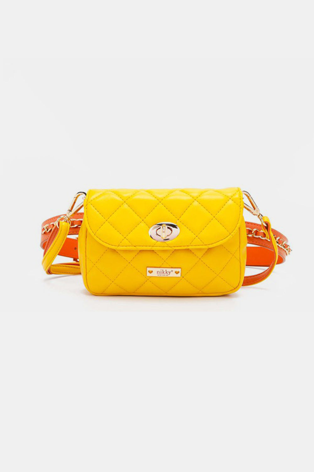 Nicole Lee USA Quilted Fanny Pack Yellow One Size 