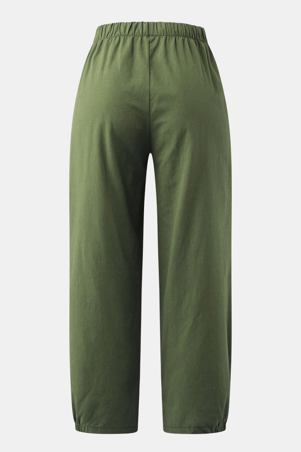 STUNNLY  Full Size Elastic Waist Cropped Pants   