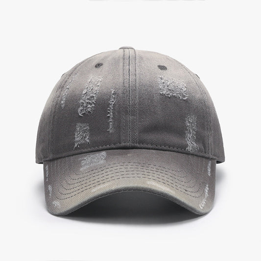 STUNNLY  Adjustable Cotton Baseball Hat Heather Gray One Size 